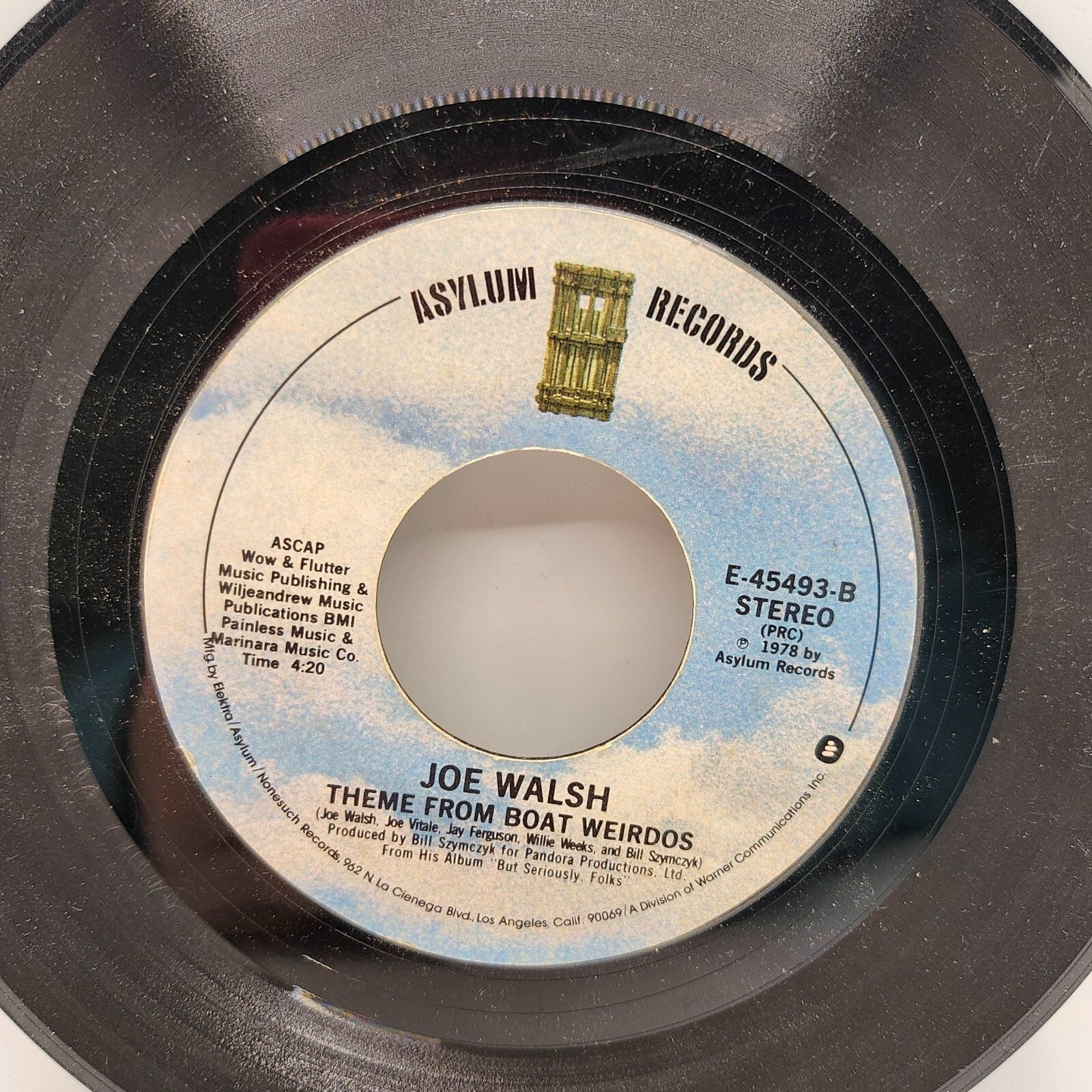 Theme from Boat Weirdos / Life's Been Good By Joe Walsh (Record) - E-45493