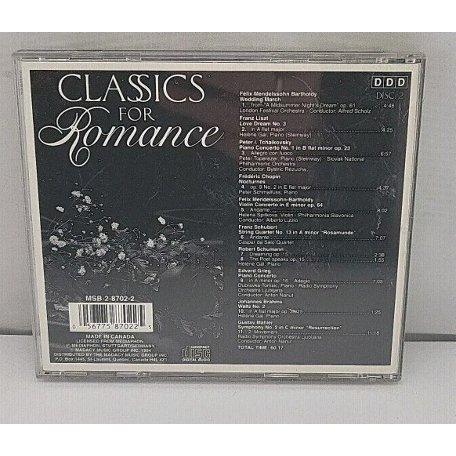 Classics for Romance by Various (CD, 1995) Disc 2