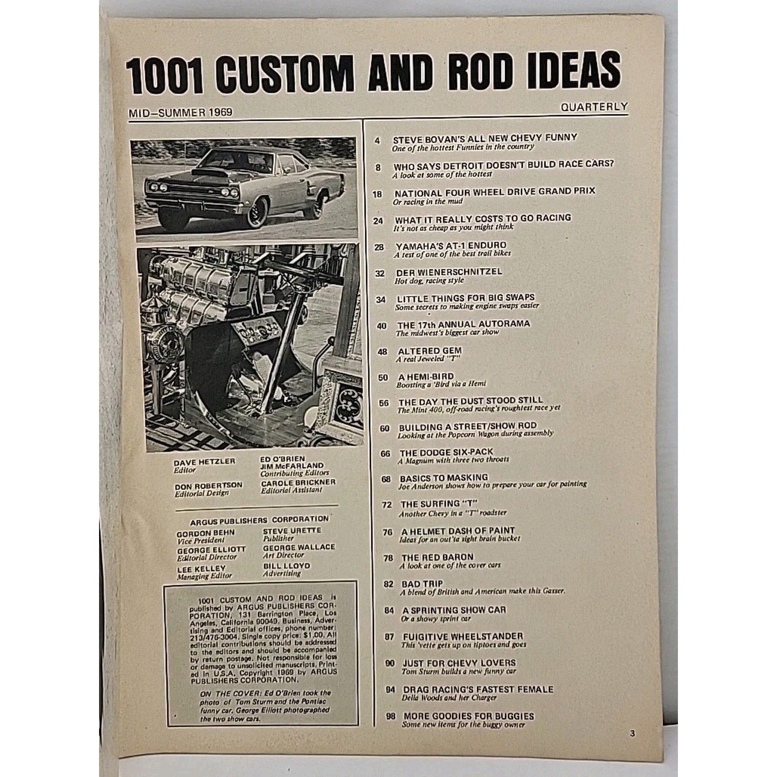 1001 Custom And Rod Ideas Magazine - Mid-Summer 1969