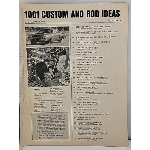 1001 Custom And Rod Ideas Magazine - Mid-Summer 1969