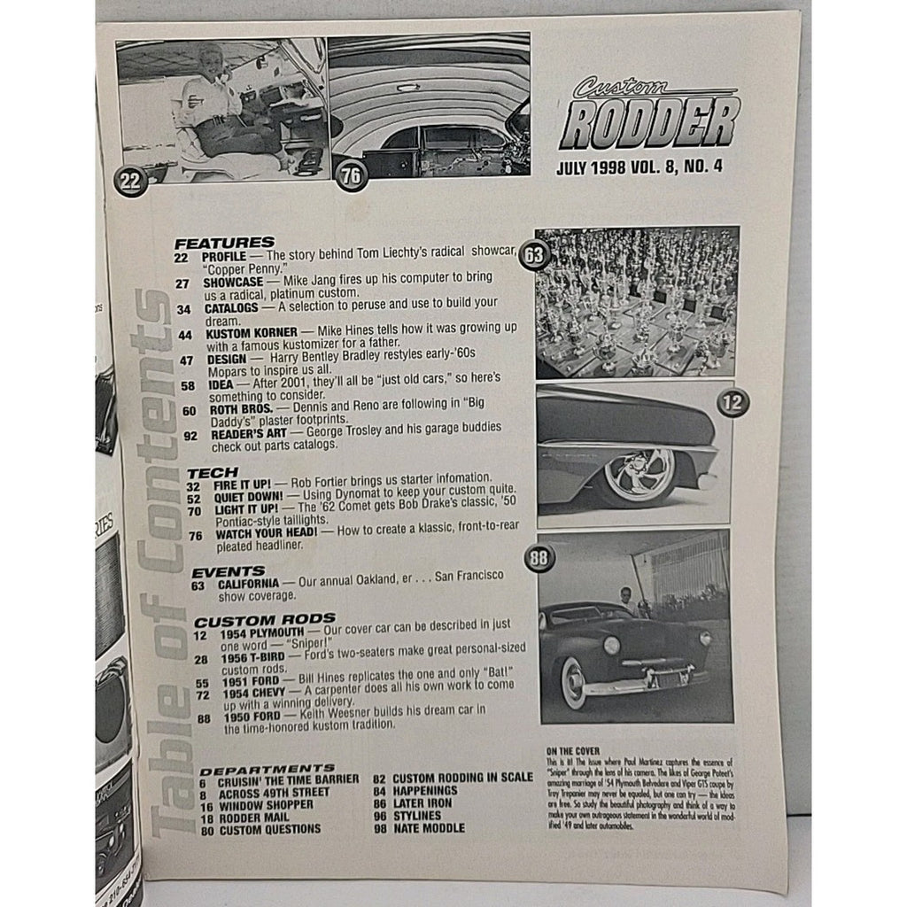 Custom Rodder Magazine - July 1998 - Volume 8 No. 4