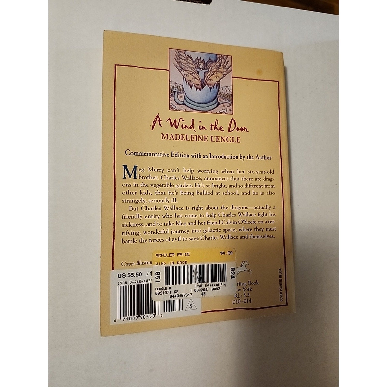 A WIND in the DOOR Paperback Book by MADELEINE L'ENGLE