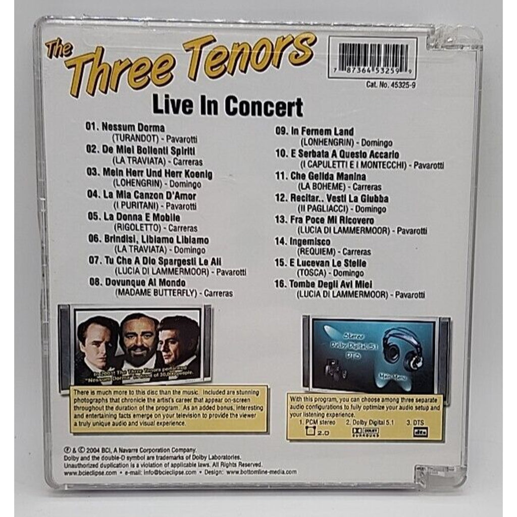 The Three Tenors - Live In Concert (DVD Audio, 2004)