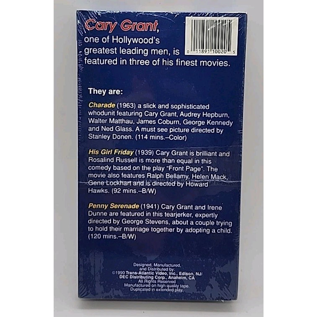 The Cary Grant Film Collection VHS Movie Film Library *Brand New*
