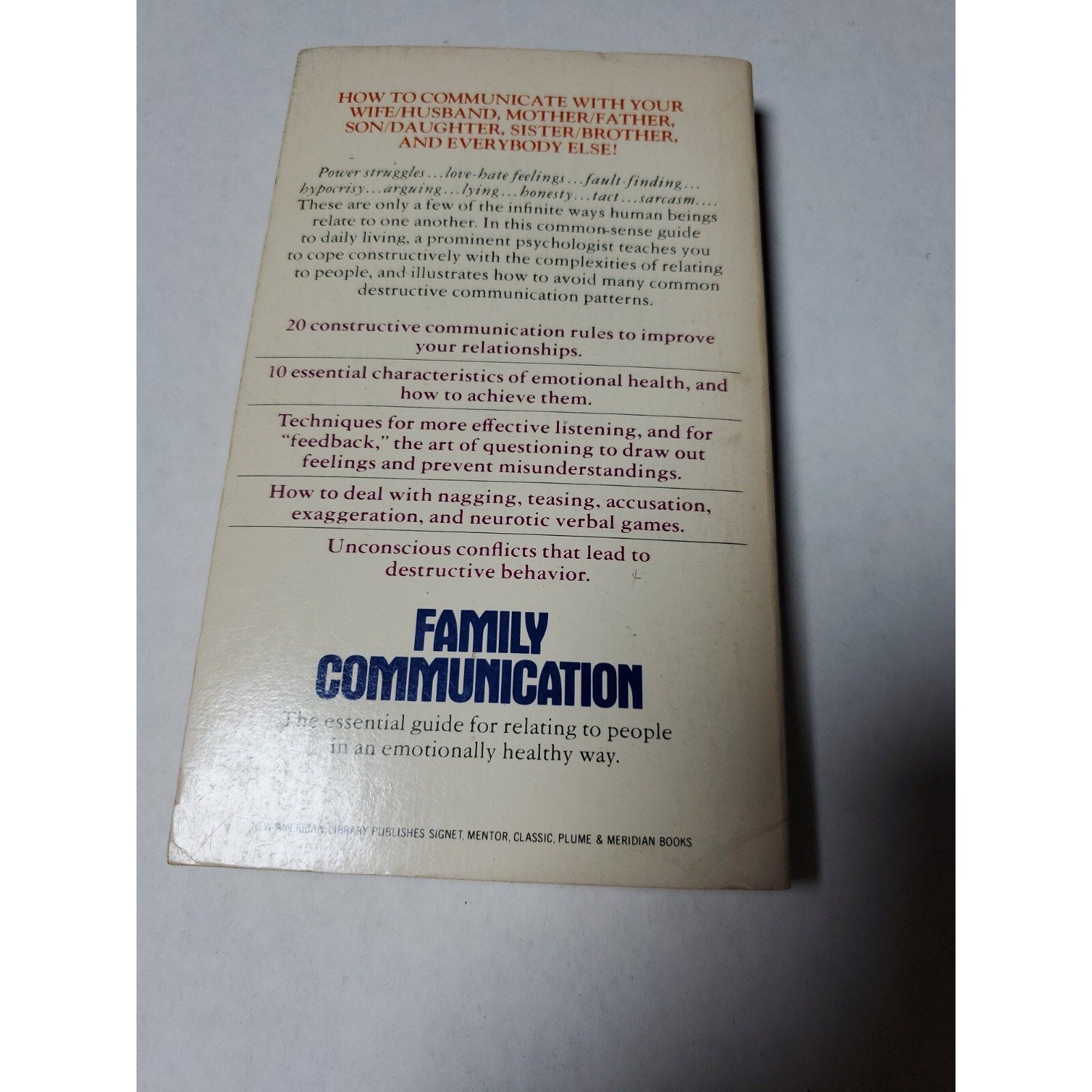 Family Communication by Sven Wahlroos (1995, Trade Paperback, Revised edition)