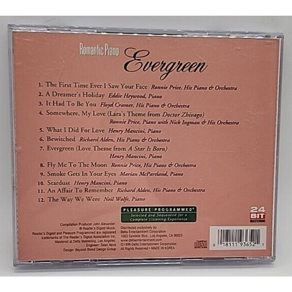 Evergreen by Romantic Piano (CD, 1999)