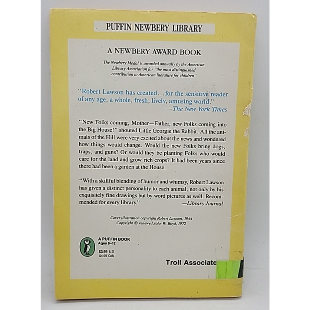 Rabbit Hill - Robert Lawson (Paperback, 1972)