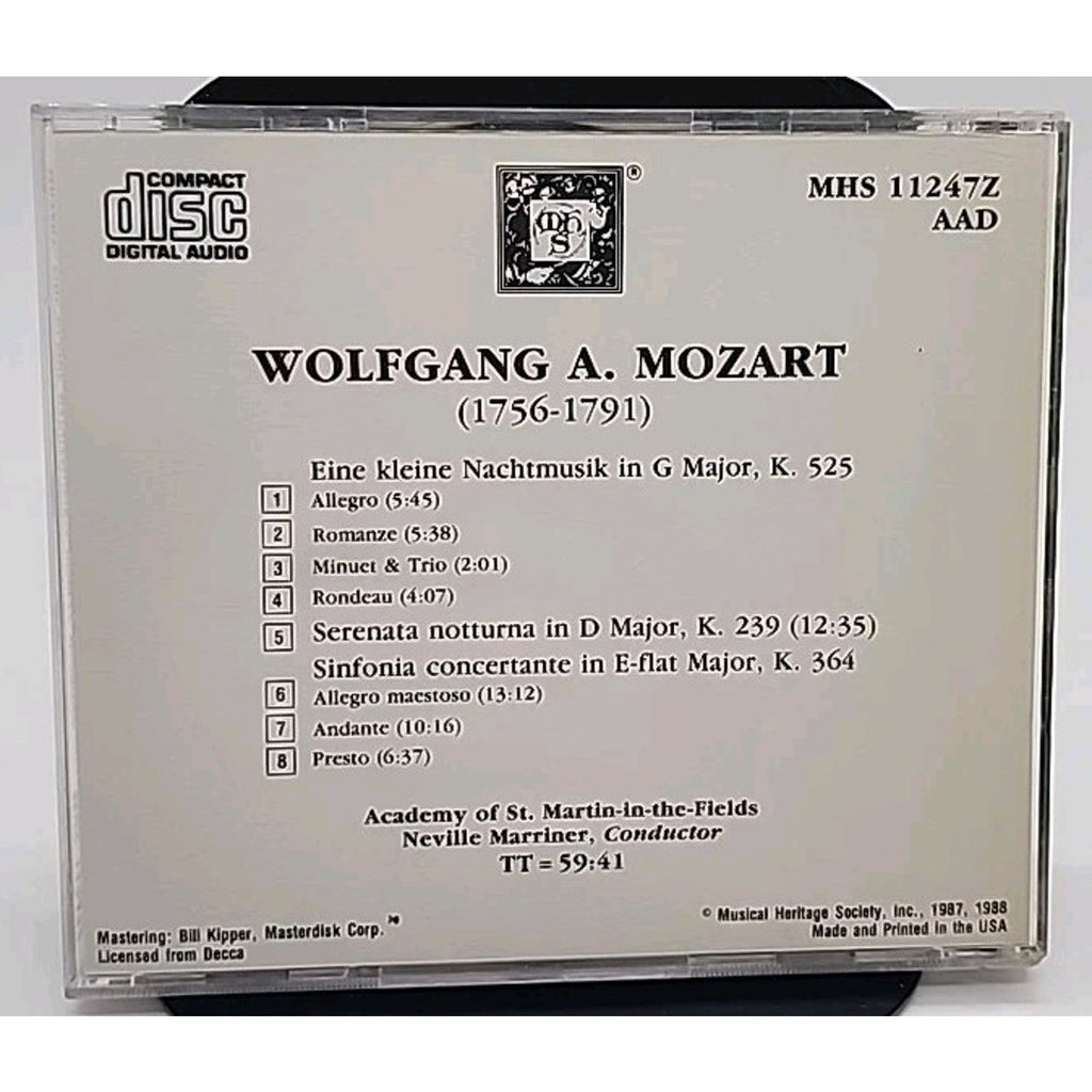Wolfgang A. Mozart : Eine Kleine Nachtmusik by Neville Marriner (Cd 1988)
