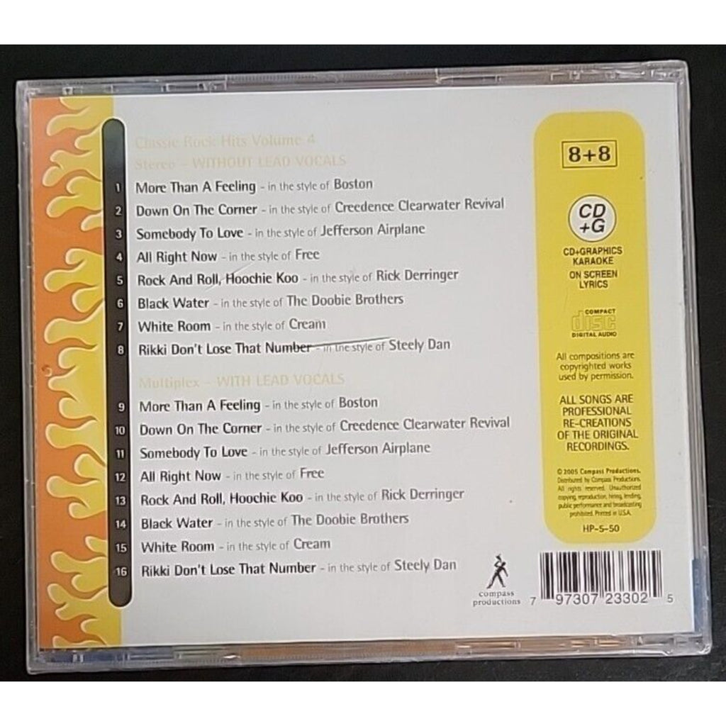 House Party Karaoke Classic Rock Hits Vol 4 CD *Brand New*