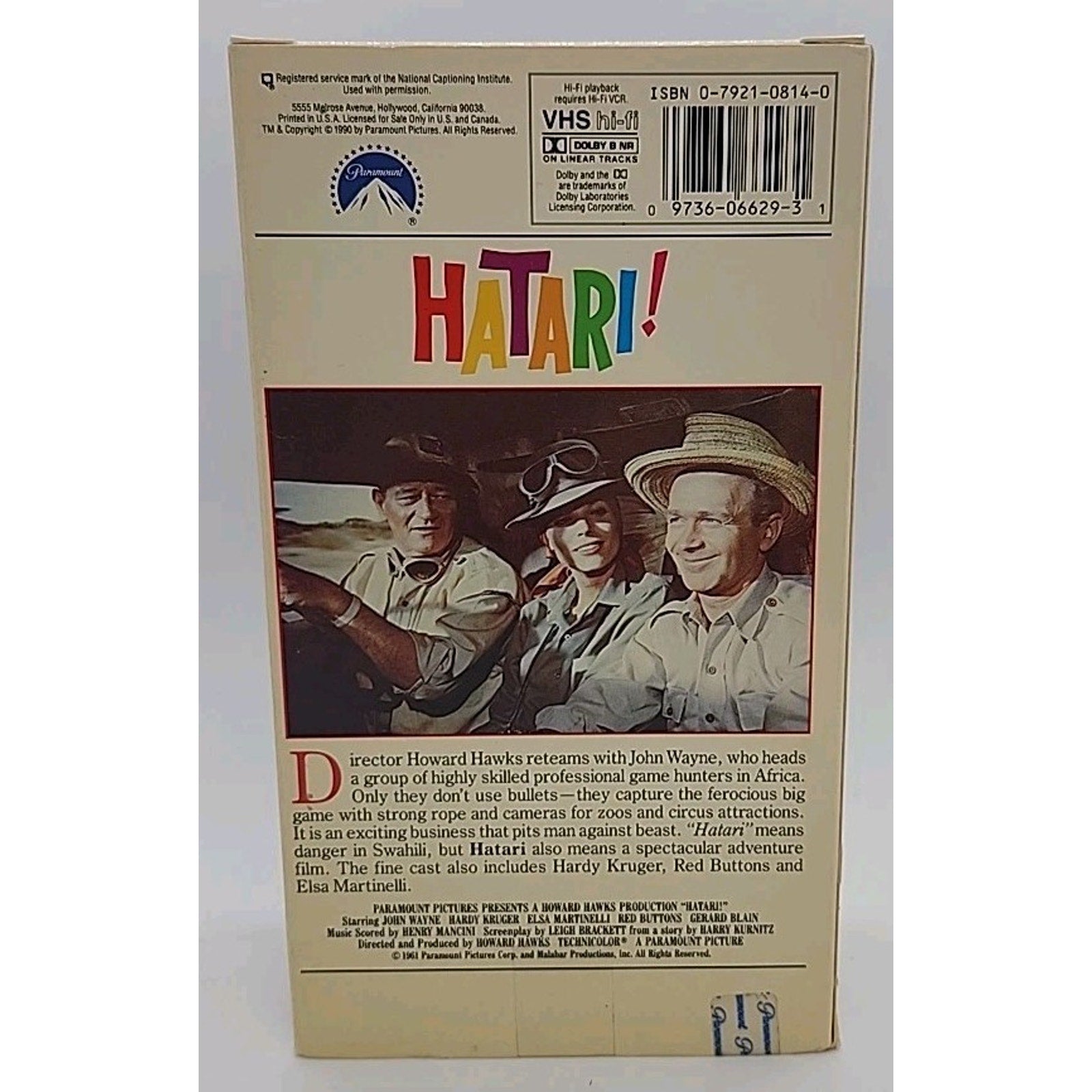 Hatari (VHS, 1991, 2-Tape Set)