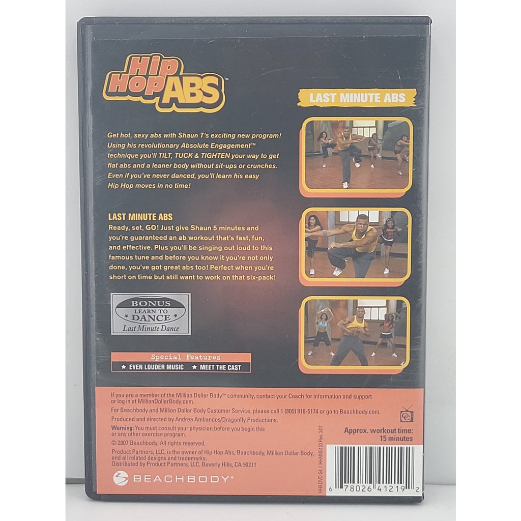 Hip Hop Abs DVD - Beachbody - Shawn T Workout Exercise Video 5 Minute Abs