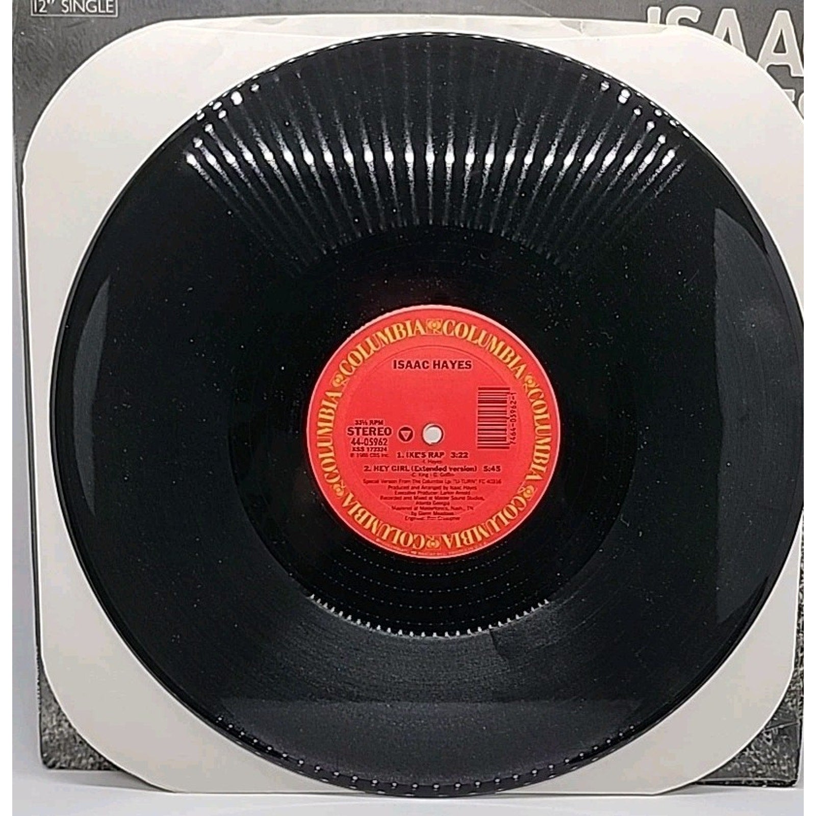 Isaac Hayes - Ike's Rap b/w Hey Girl 12" Single Vinyl Funk Soul 1986