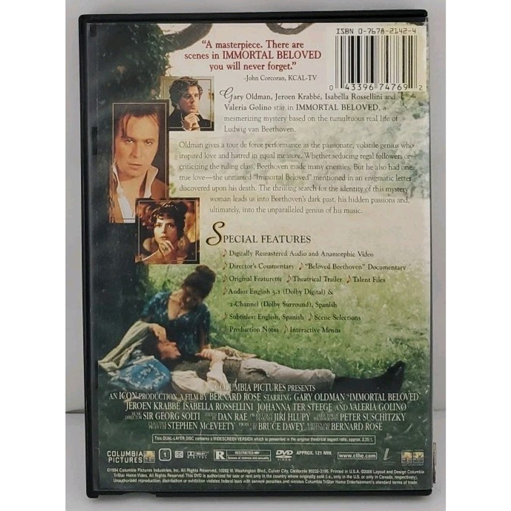 Immortal Beloved (DVD, 1994)