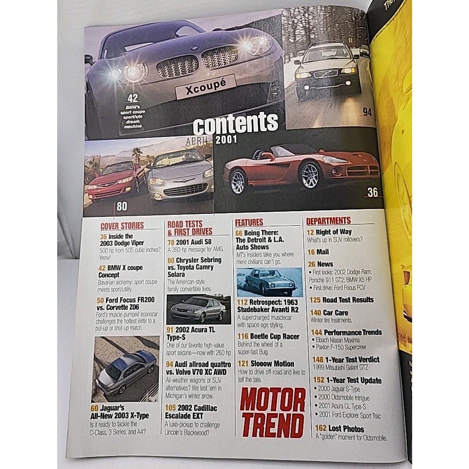 Motor Trend Magazine April 2001