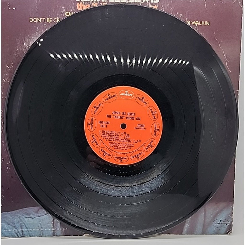 Jerry Lee Lewis The "Killer" Rocks On LP 1972 Mercury SRM 1-637 (Record)