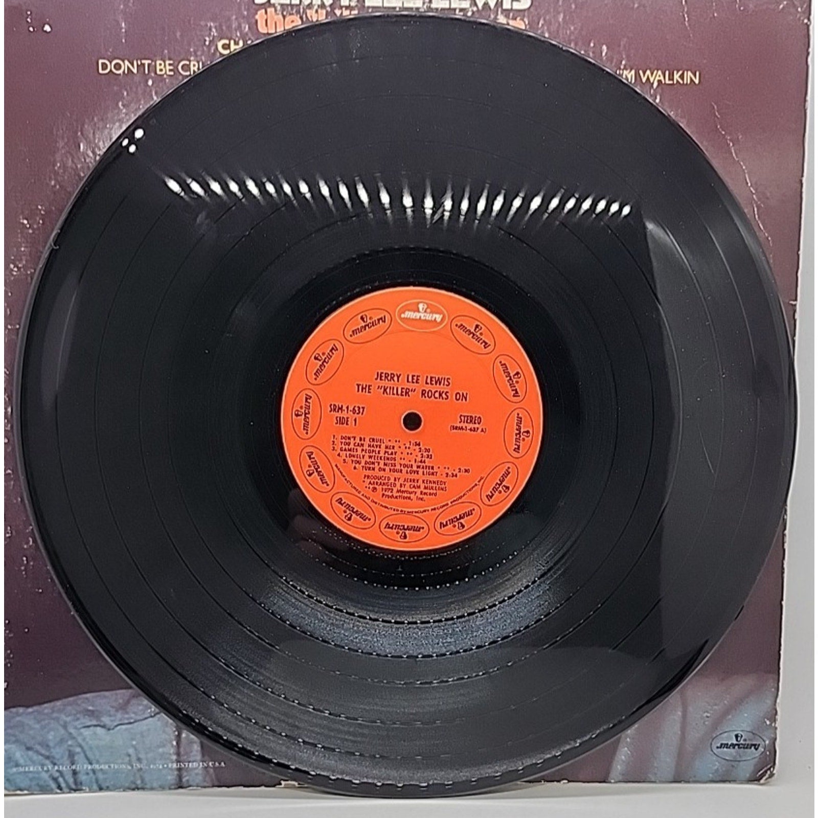 Jerry Lee Lewis The "Killer" Rocks On LP 1972 Mercury SRM 1-637 (Record)