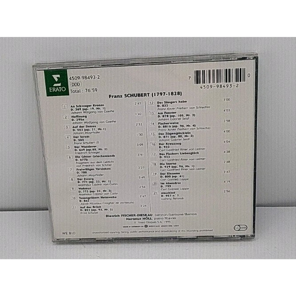 Schubert Lieder CD Dietrich Fischer-dieskau Hartmut Höll Erato