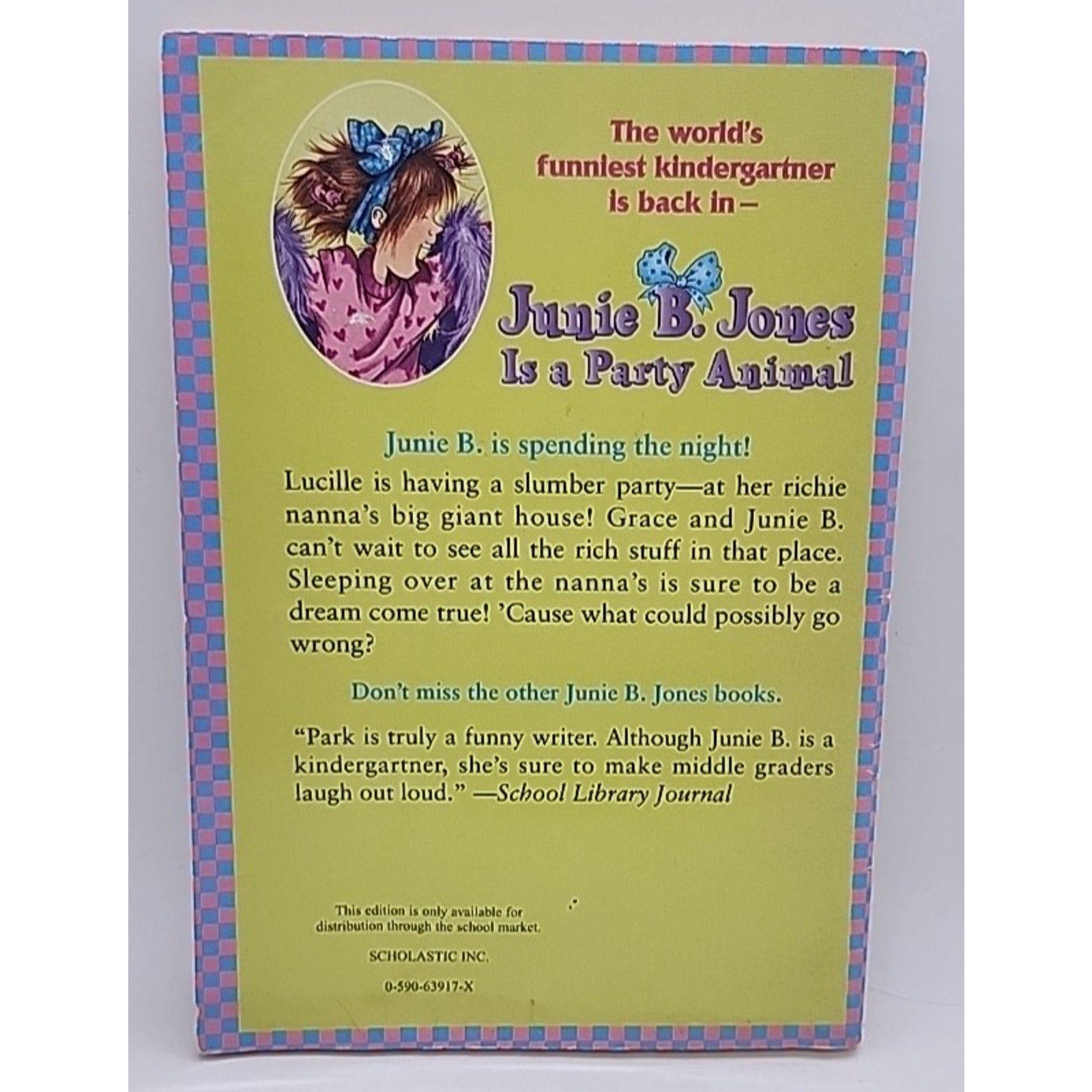 Junie B. Jones is a Party Animal by Barbara Park (1999, Trade Paperback)
