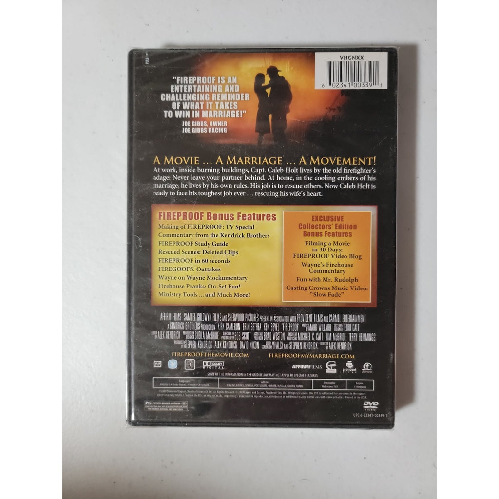 Fireproof (DVD, 2009, Special Collector's Edition) *Brand New*
