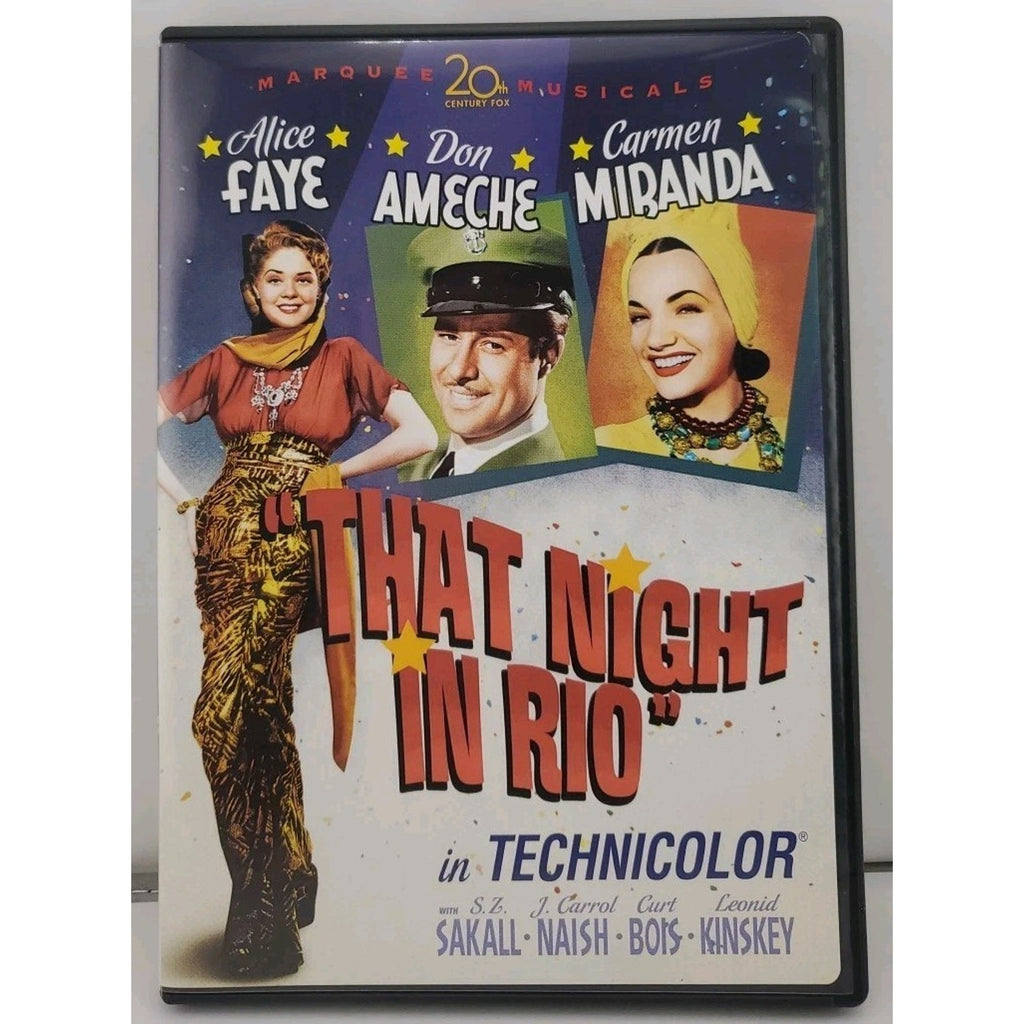 That Night In Rio Fox DVD Alice Faye, Carmen Miranda & Don Ameche