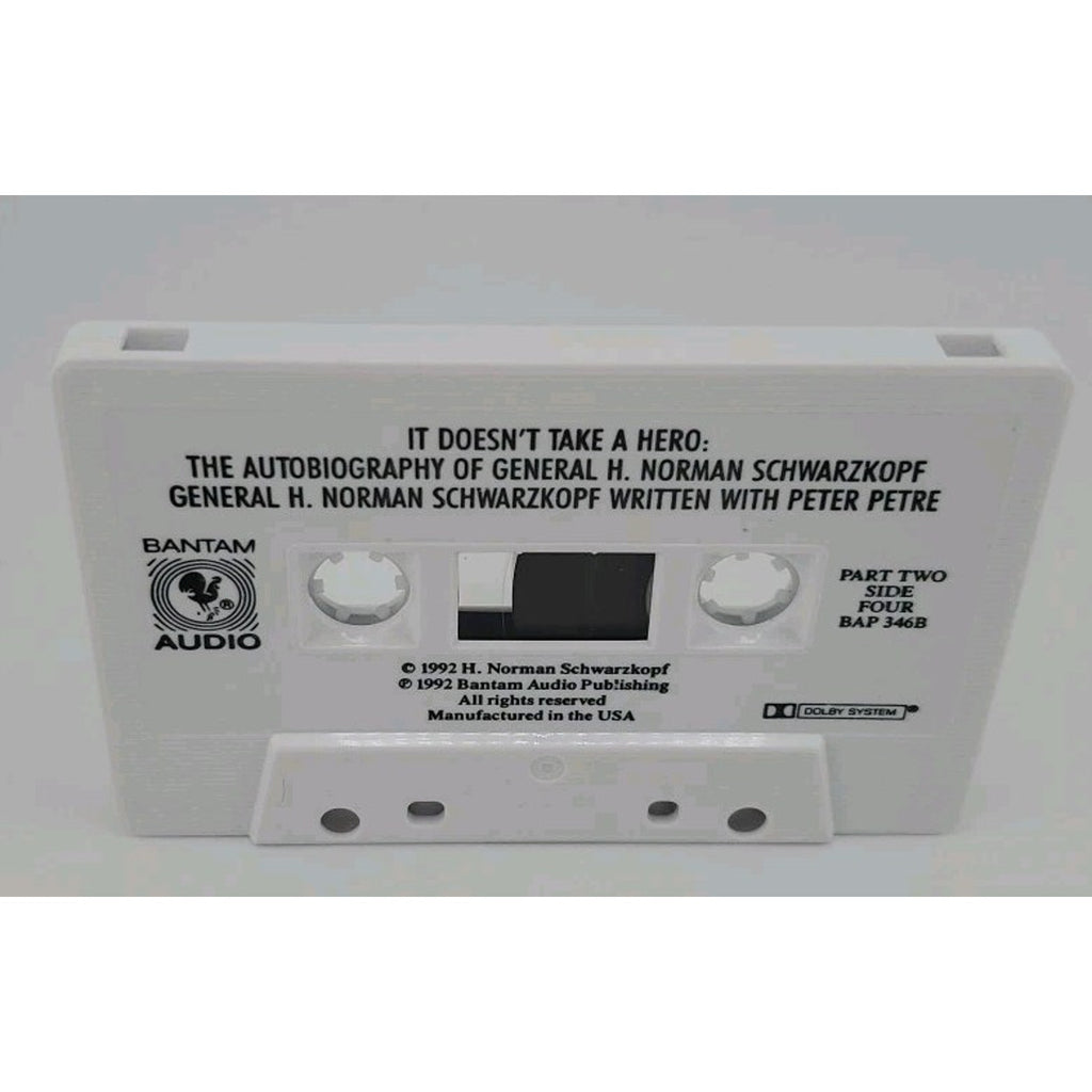 General H. Norman Schwarzkopf It Doesnt Take A Hero 4 Parts Cassette