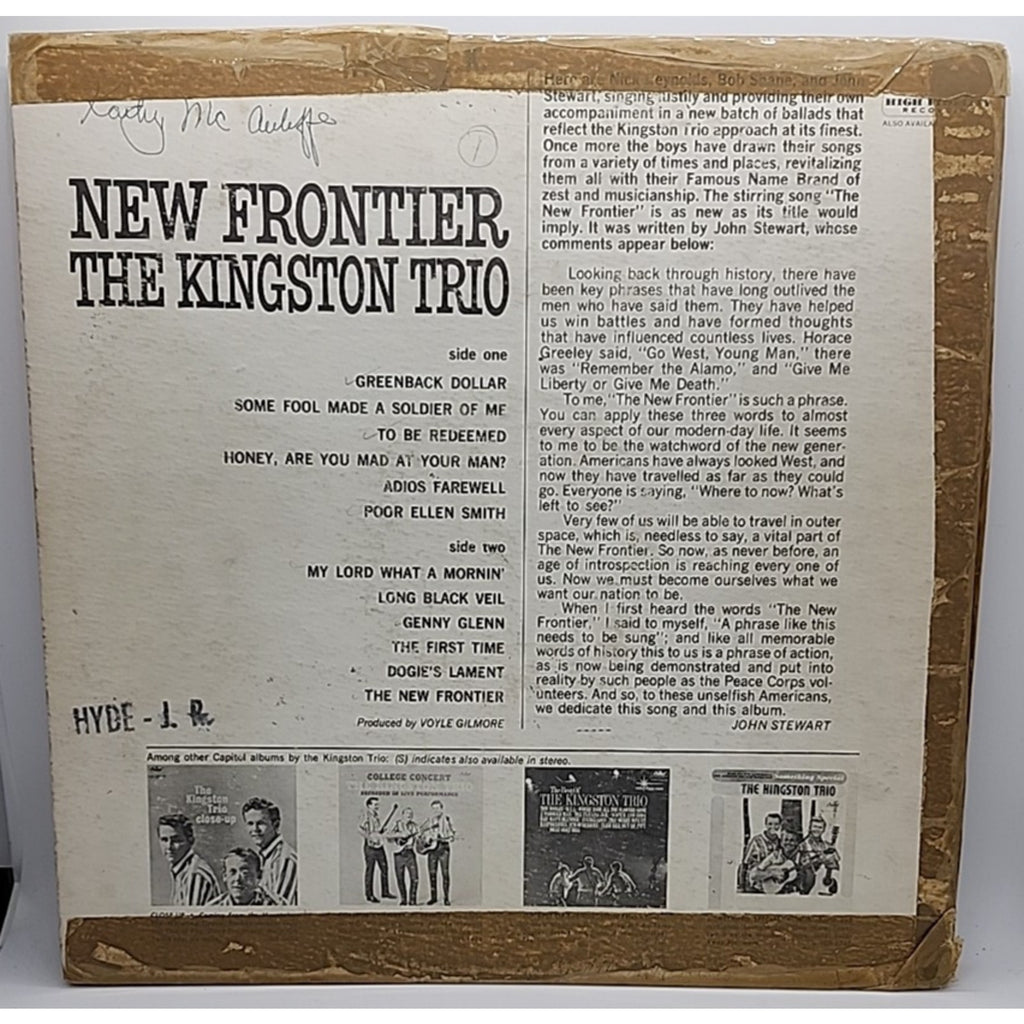 The Kingston Trio New Frontier Capitol T-1809 (Record)