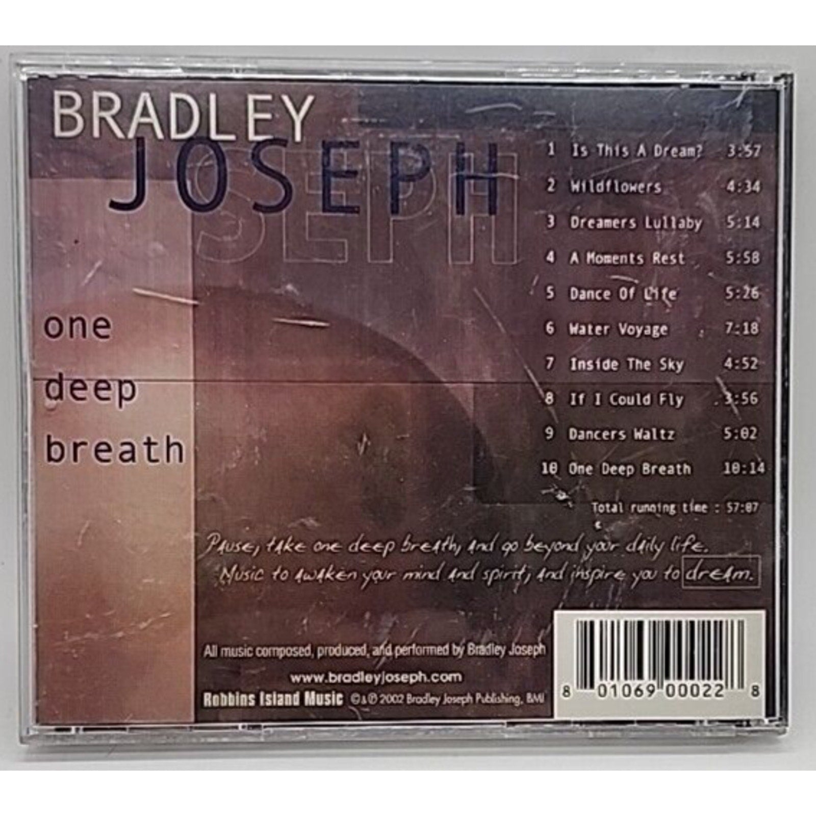 One Deep Breath by Bradley Joseph (CD, 2009)