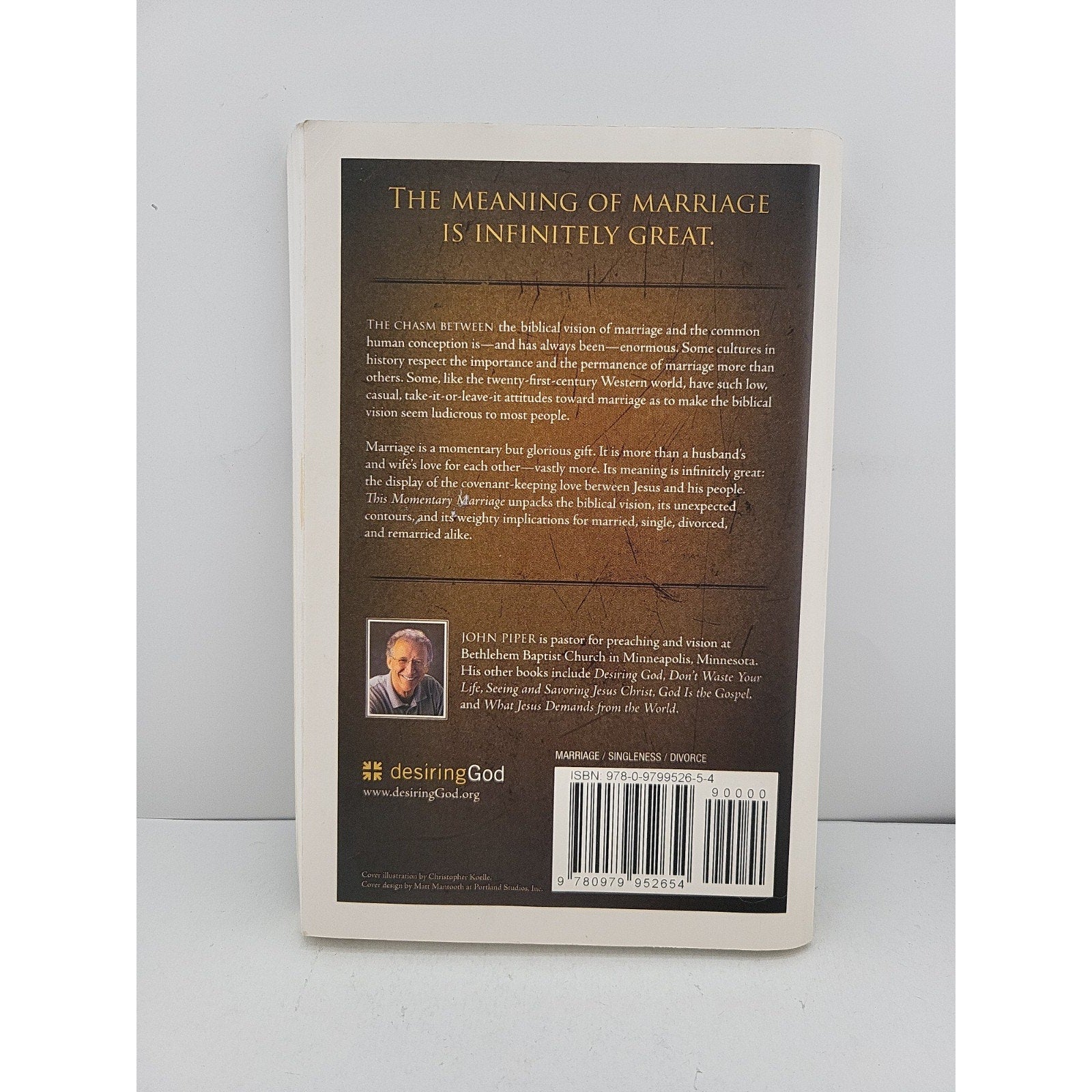 This Momentary Marriage a Parable of Permanence by John Piper (Trade Paperback)