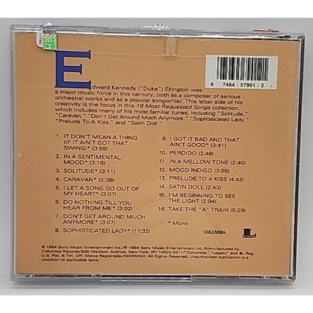16 Most Requested Songs by Duke Ellington (CD, 1994)