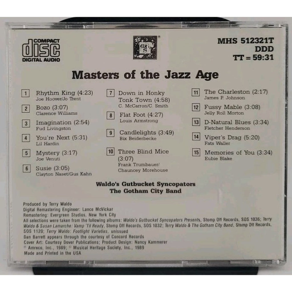 Masters Of The Jazz Age CD