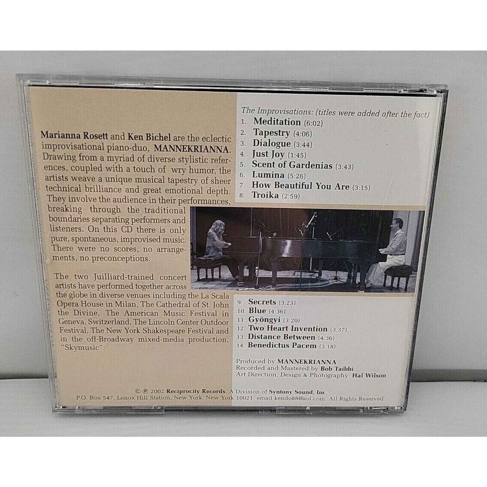 Mannekrianna Improvisation Two Pianos, Four Hands CD