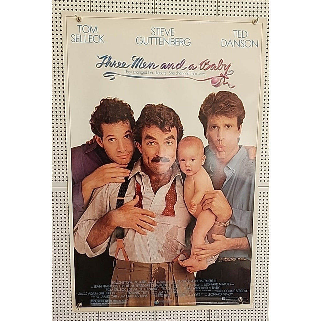Three Men And A Baby 1987 Movie Poster 27x41 Tom Selleck Ted Danson