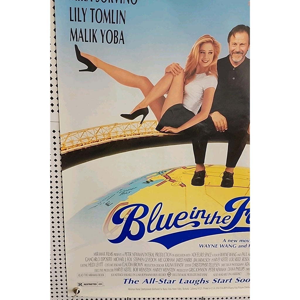 Original 1990's Movie Poster 27"x40" Victor Argo Blue In The Face