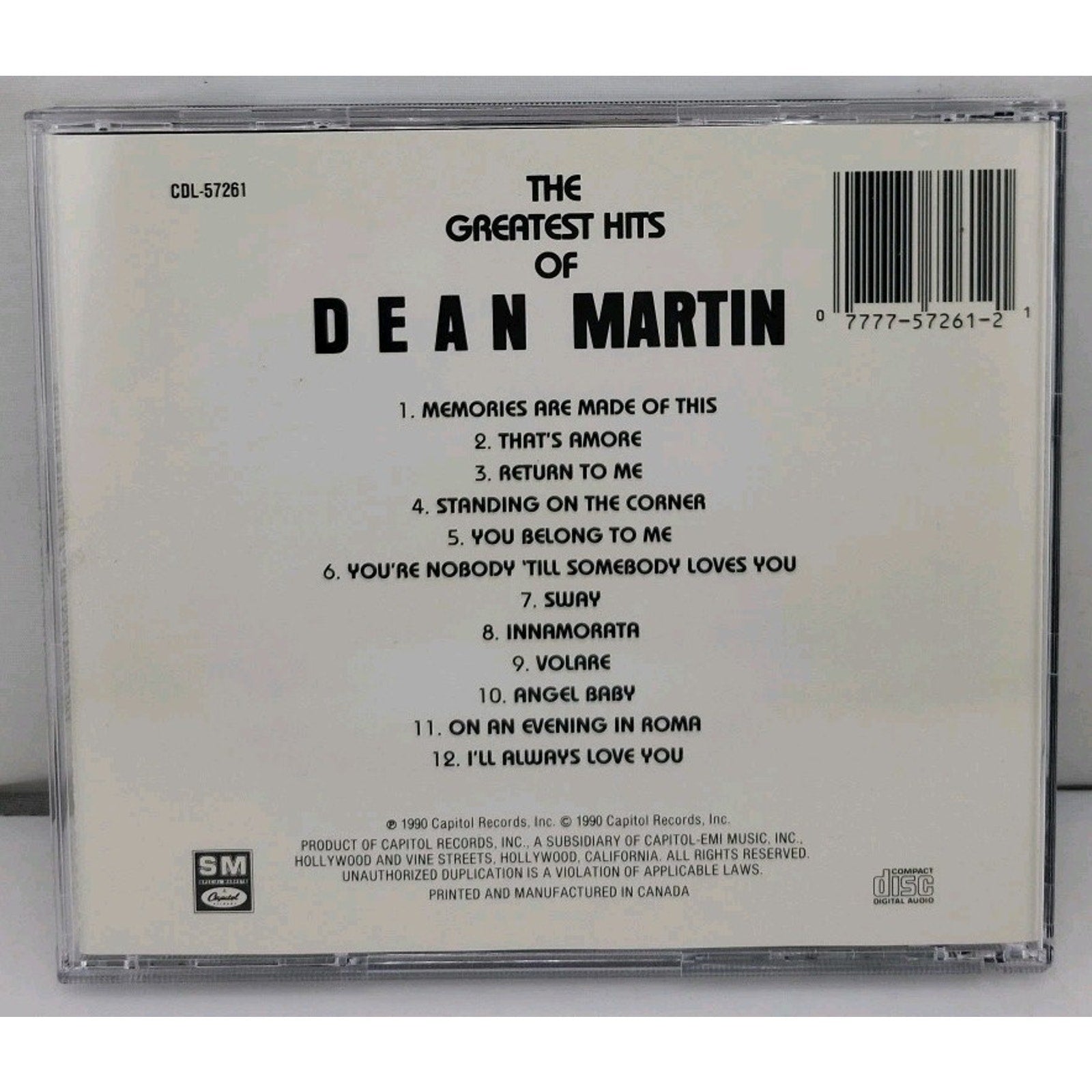 The Greatest Hits Of Dean Martin CD