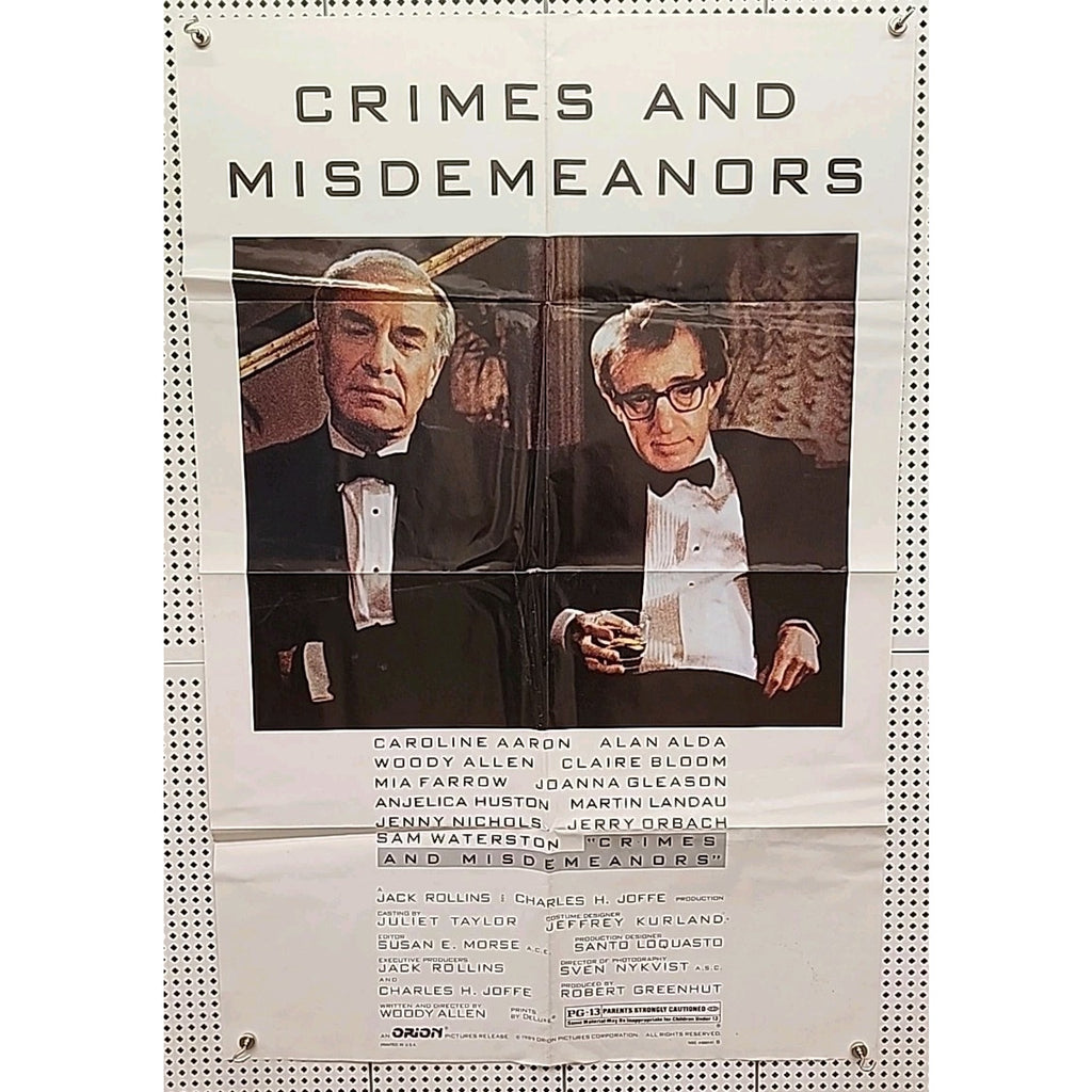 Crimes And Misdemeanors Movie Poster 1989 27x40 Folded