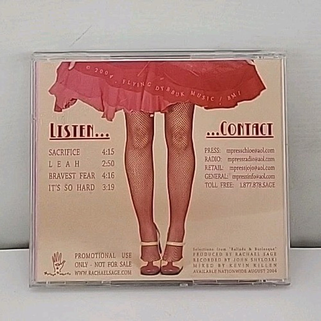 Ballads and Burlesque by Sage, Rachael (CD, 2004)