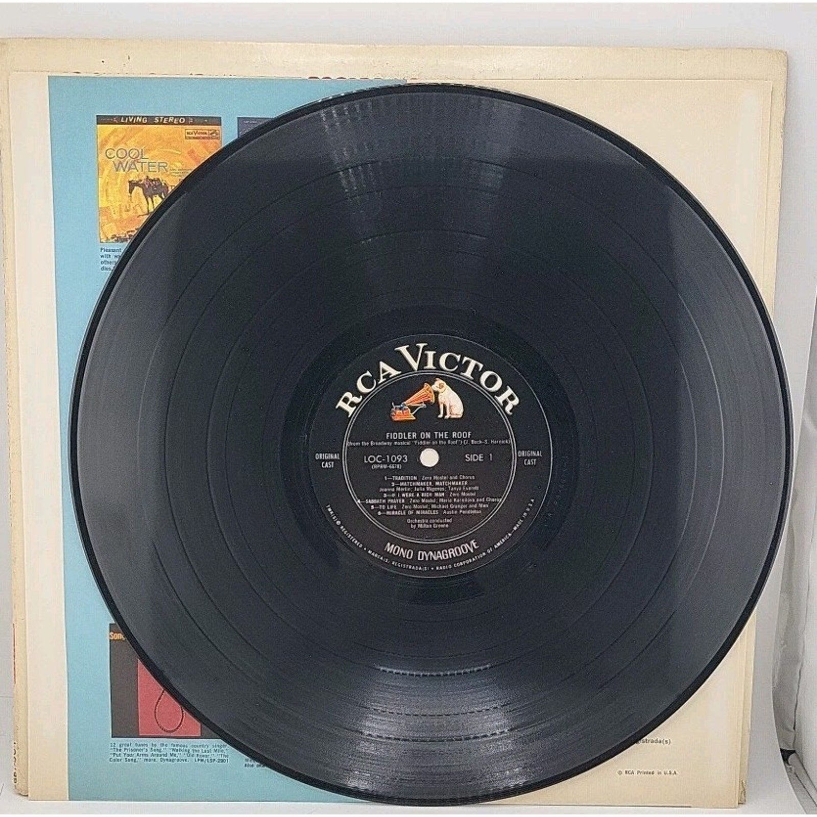 Zero Mostel Fiddler on the Roof Record Album Vinyl LP