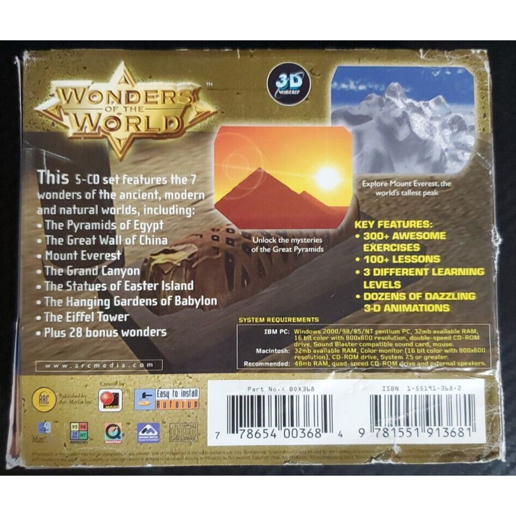 Wonders of the World | Educational CD-ROM Set of 5 | PC/Macintosh