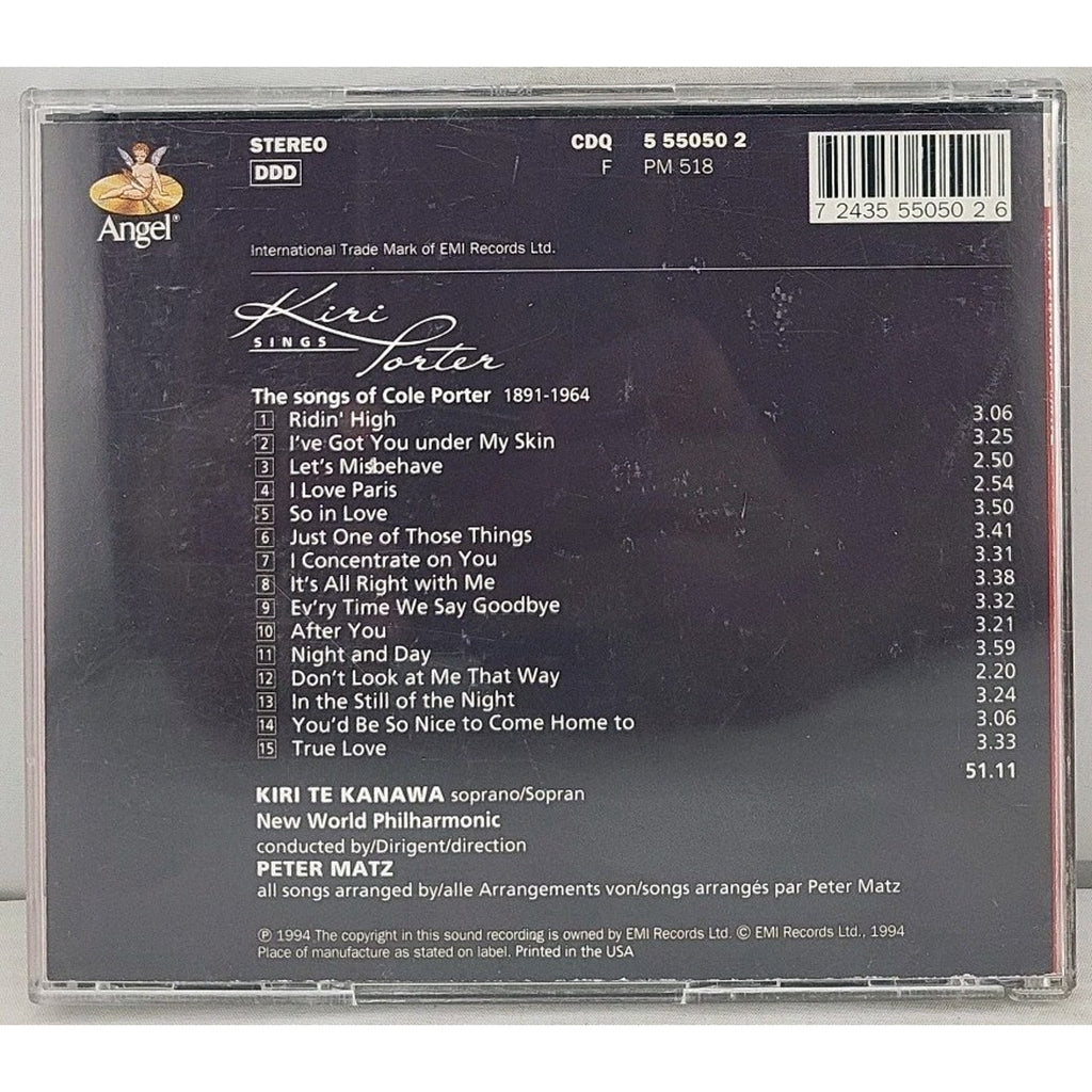 Kiri Sings Porter by Kiri Te Kanawa (CD, Mar-1994, EMI Angel (USA))