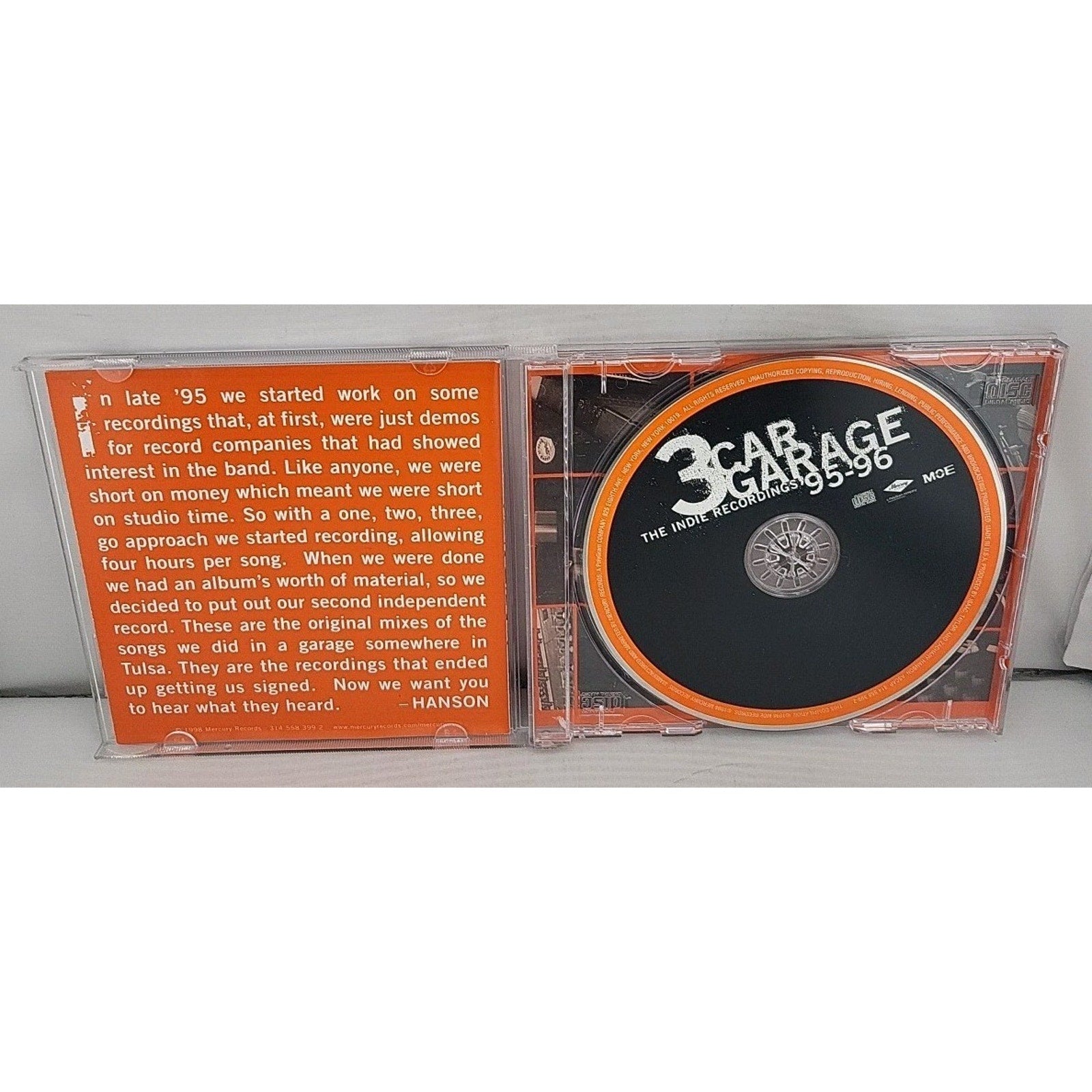 Three Car Garage-Indie Recordi by Hanson (CD, 1998)