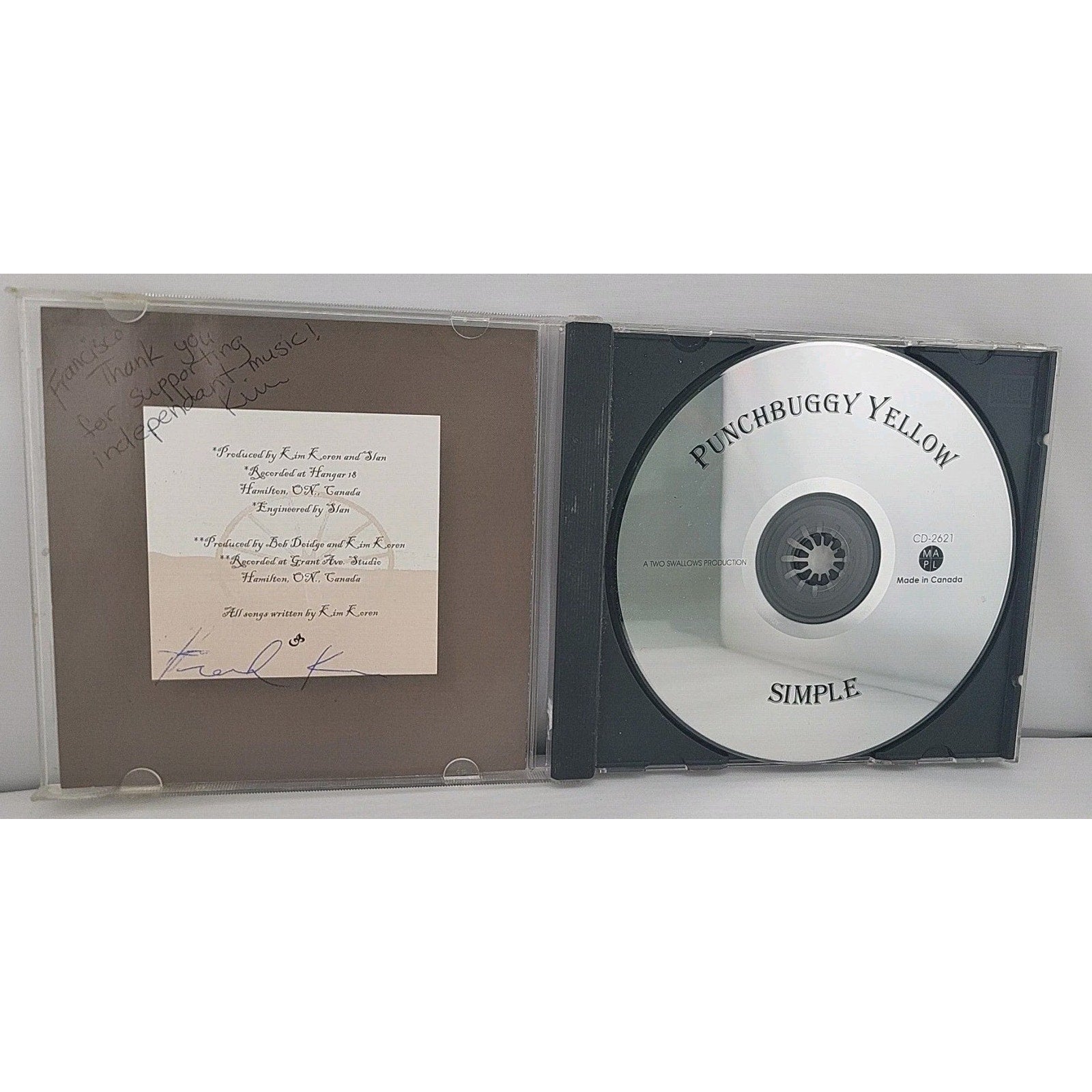 Punchbuggy Yellow - Simple CD Signed
