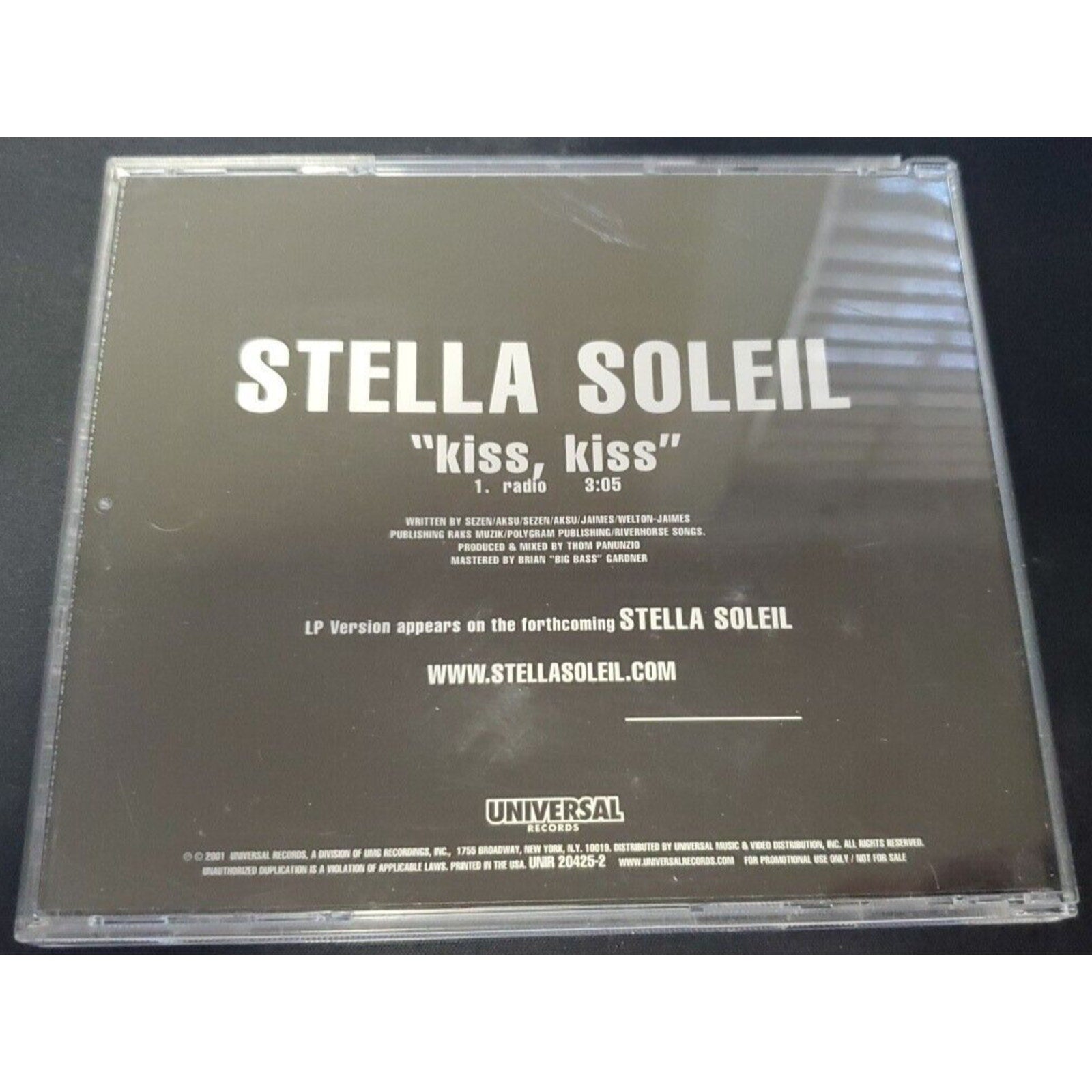 Sister Stella Soleil - Kiss Kiss w/ RADIO EDIT USA PROMO Radio DJ CD single