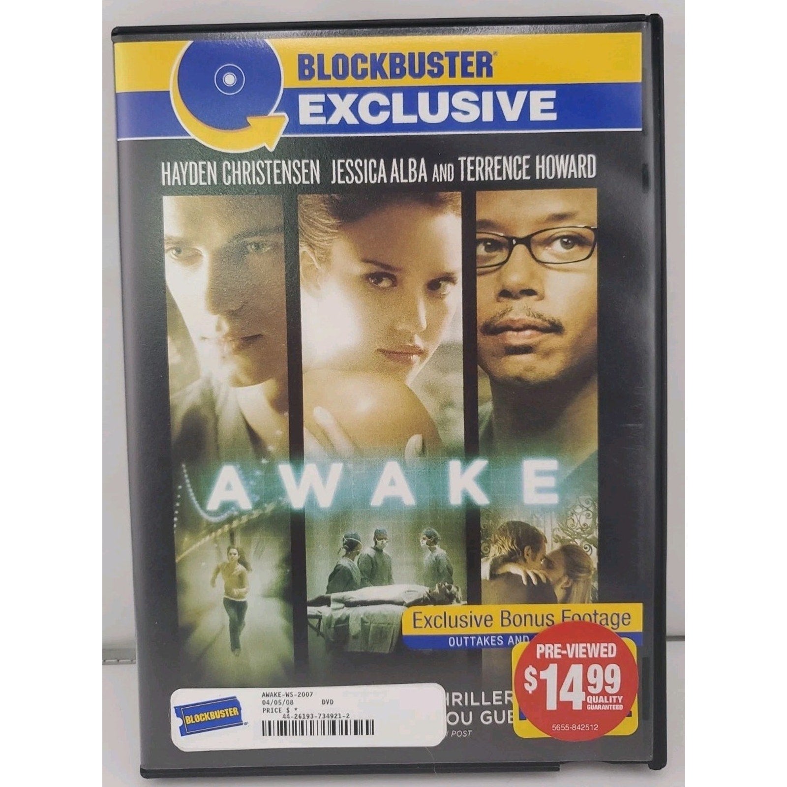 Awake (DVD) 2007 Blockbuster Exclusive