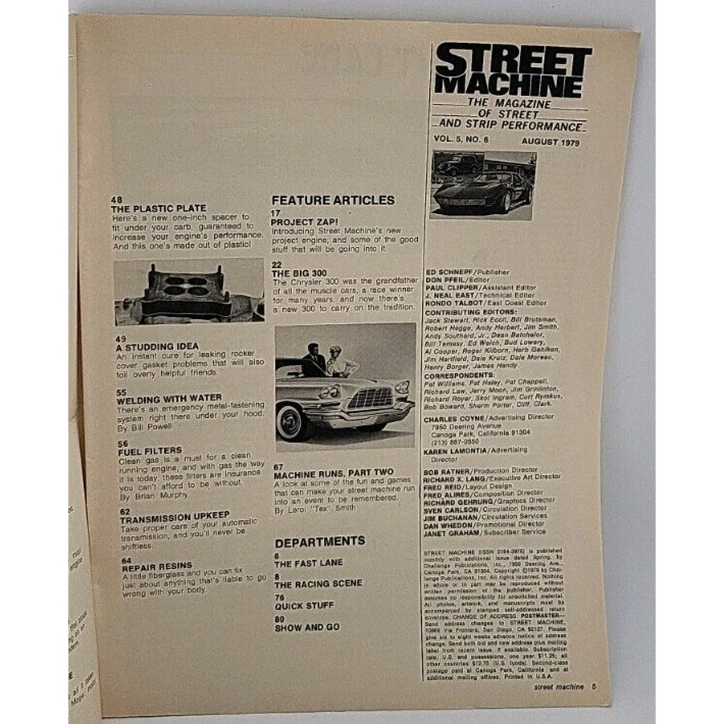 Street Machine Magazine - August 1979 - Vol. 5 No. 6