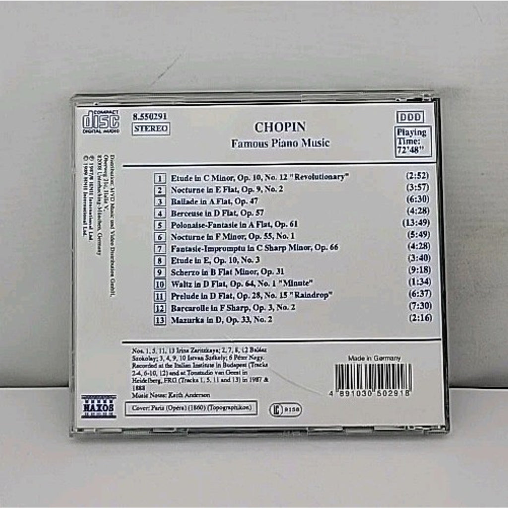 Chopin: Famous Piano Music 1987 CD