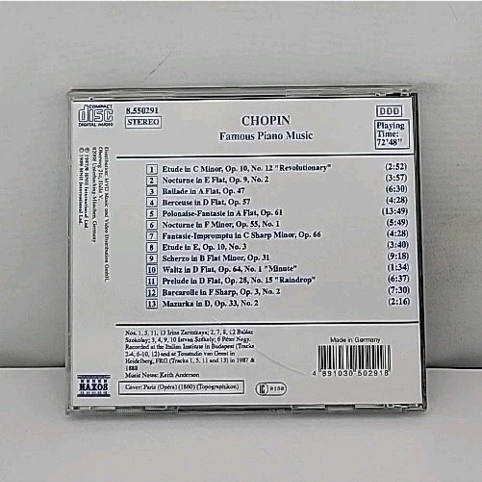 Chopin: Famous Piano Music 1987 CD