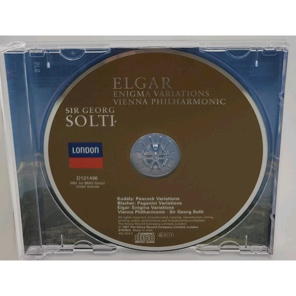 Elgar Enigma Variations by Sir Georg Solti and Vienna Philharmonic (CD, 1997)