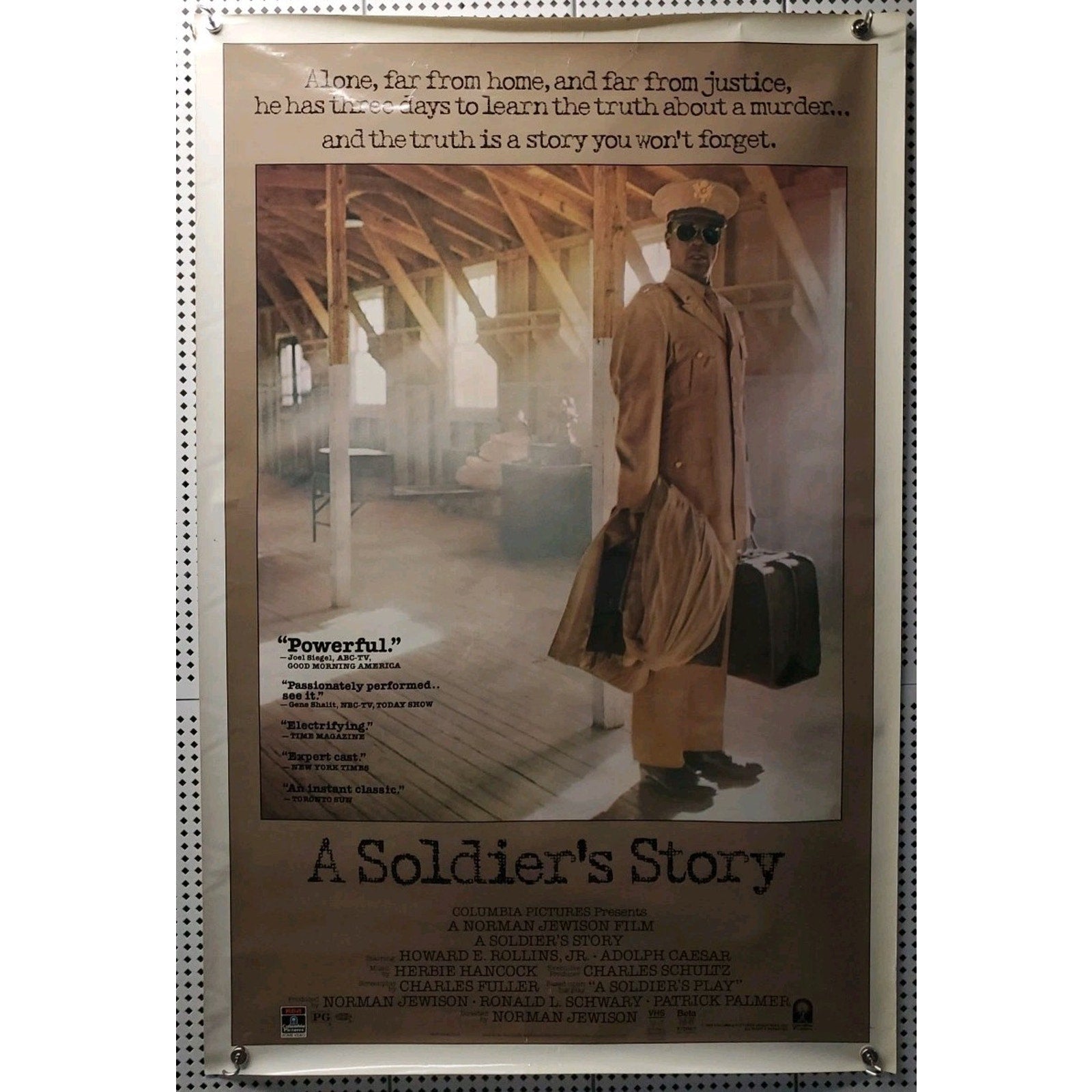 A Soldier's Story One Sheet Original Movie Poster 27x41 Video Rental Store VHS