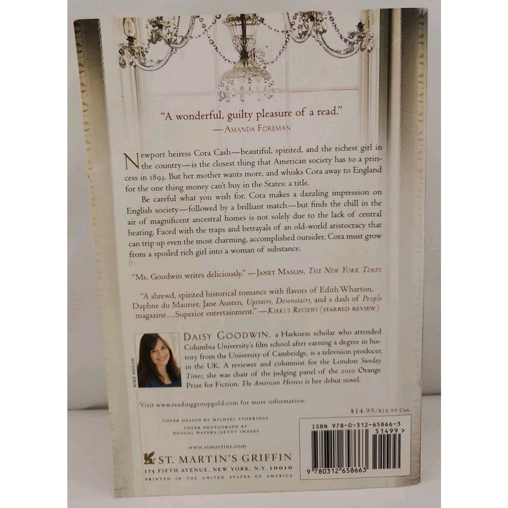 American Heiress : A Novel by Daisy Goodwin (2012, Trade Paperback)
