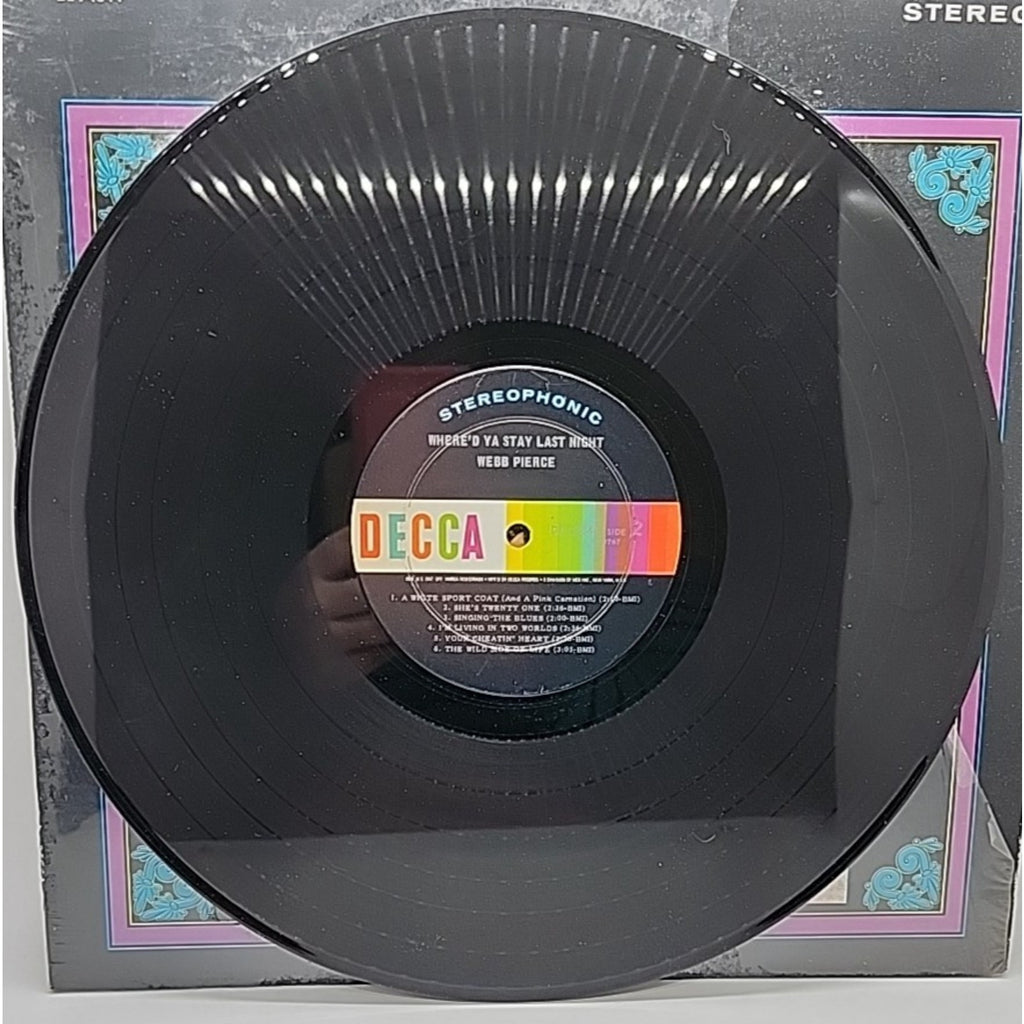 Webb Pierce Where'd Ya Stay Last Night DL 74844 1967 (Record)